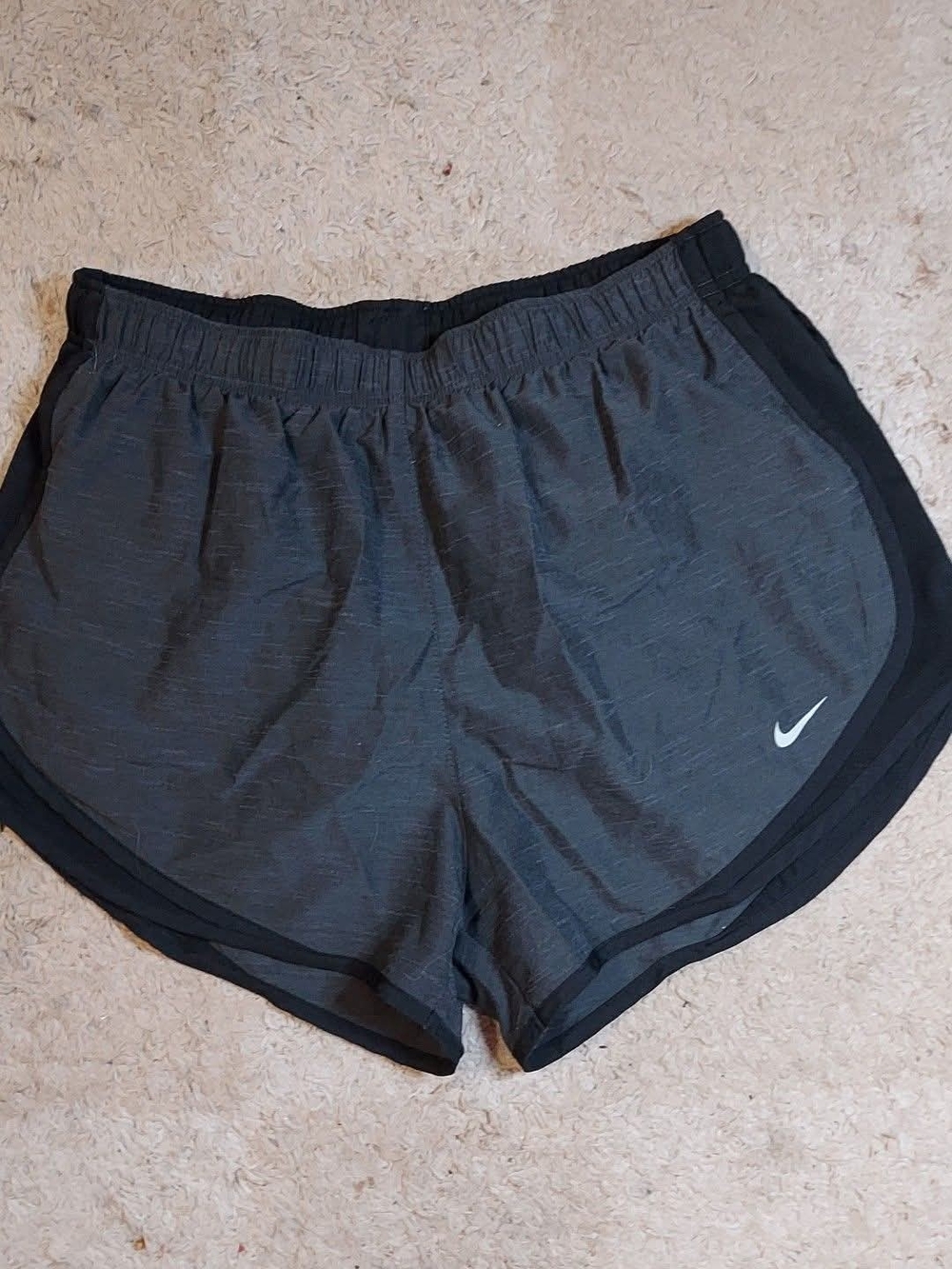 Nike Women's Gray Athletic Shorts with Contrast Trim